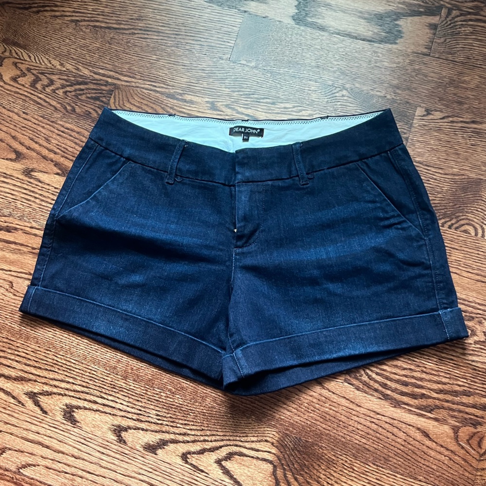Dear John Finnegan Roll Cuff Short Indigo 4.5” inseam